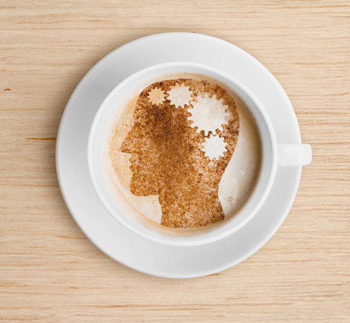 caffeine human brain