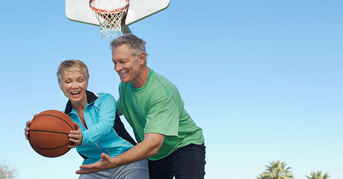 aging couple into fitness to prevent age