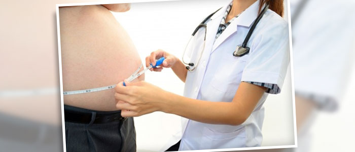 fat adult and a doctor