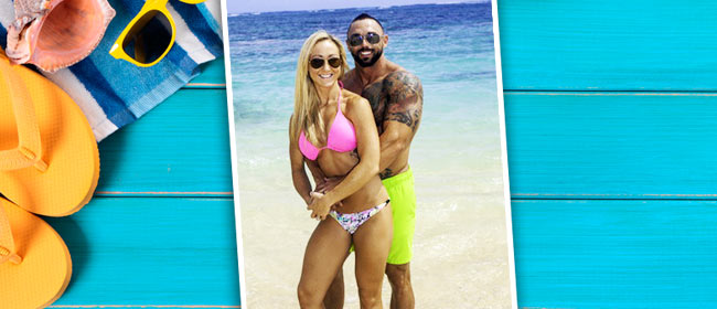 fit couple at the beach