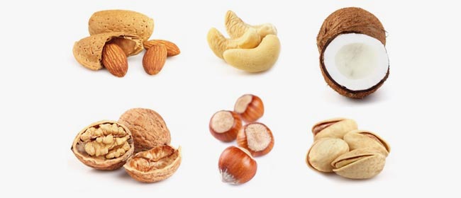 different kinds of nuts