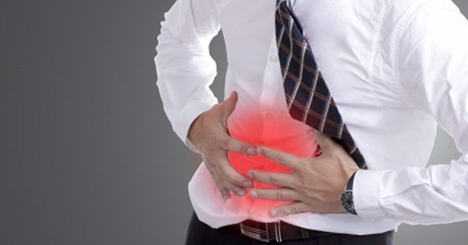 man with gut problems
