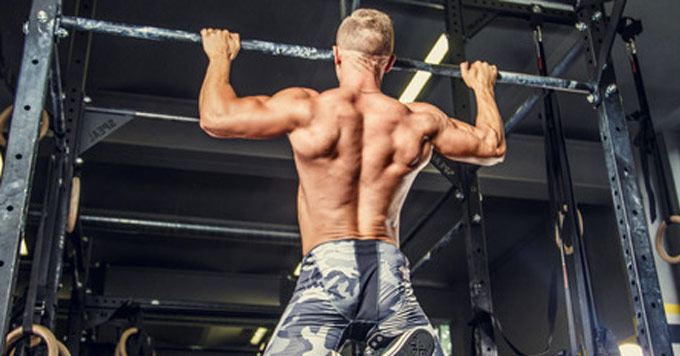 man doing pull-up exercise 