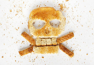 bread carbohydrates skull shaped