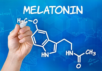 melatonin molecular model illustration