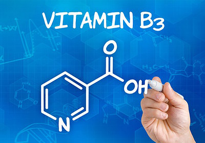 niacin vitamin b3 molecular model illustration