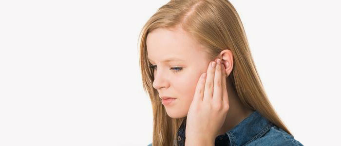 teen girl with hearing damage