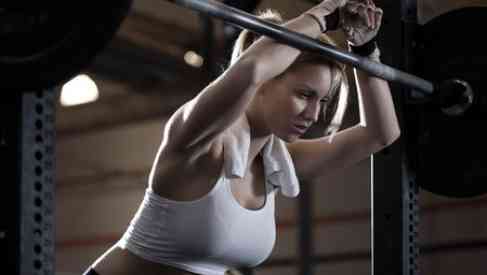 woman resting after an exercise