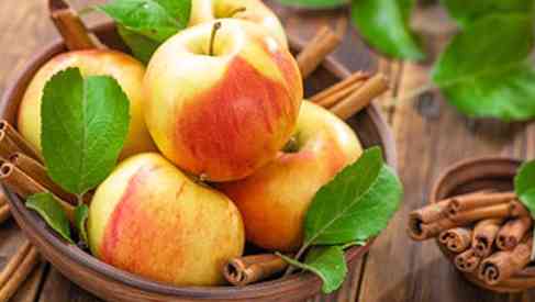 a basket full of apples
