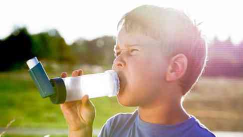 a boy with asthma