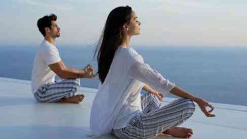 couple in meditation