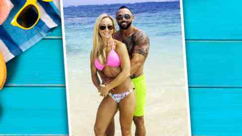 fit couple at the beach