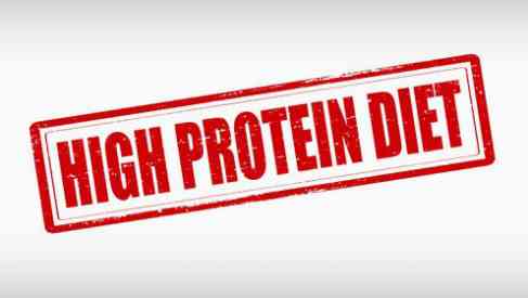 high protein diet sign