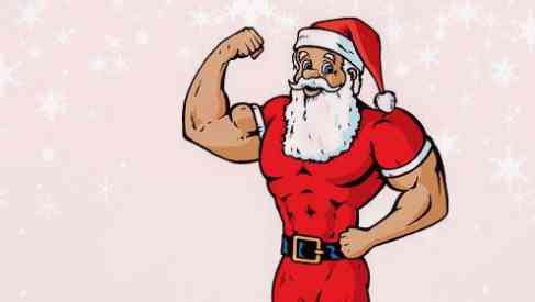muscle Santa Claus