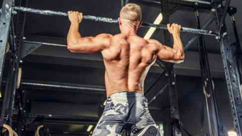 man doing pull-up exercise
