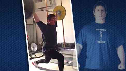 Brooks Kubik lifting weights