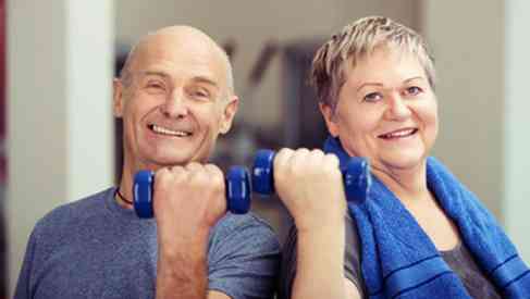strong elderly couple